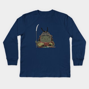 Samurai frog Kids Long Sleeve T-Shirt